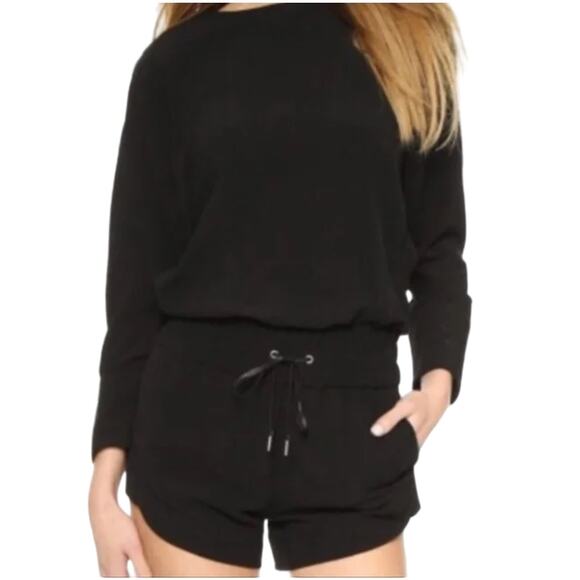 Helmut‎ Lang Axio Crepe Playsuit Romper Shortall Black & White Size Small Petite - Picture 2 of 16